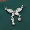 Accesorios de Plata de Ley 99 Pies Codo de Plata Borla Colgante de Pez Accesorios Vintage Viejo 3D Plata Dura Materiales Hechos a Mano para DIY