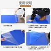 Tapete adesivo de PE descartável de fábrica com forte adesivo e fácil de rasgar, tapete de chão azul-branco transparente, tapete removedor de poeira para oficina de sala limpa