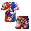 Nueva Serie de Artículos de Erizo Europeos y Americanos: Conjunto Fresco de Camiseta y Shorts con Estampado Digital 3D de Dibujos Animados para Niños