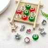 Calcetines Navideños Transfronterizos Creativos de Alce, Casa, Copo de Nieve, Calcetines Creativos DIY con Cuentas de Agujero Grande, Cuentas Sueltas, Accesorios de Joyería