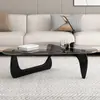 Mesa de centro de cristal, sala de estar, apartamento pequeño, moderno, minimalista, lujo ligero, mesa pequeña, creativa, mesa de centro de moda