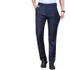 Pantalones Casuales para Hombre, Pantalones Formales de Negocios para Hombre, Pantalones Largos Sueltos de Pierna Recta Finos de Verano para Hombre, Pantalones de Seda de Hielo para Hombre de Mediana Edad