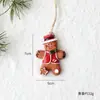 Decoração de Natal Transfronteiriça Resina Homem de Pão de Gengibre Bengala Enfeites de Árvore de Natal Decoração de Atmosfera Festiva