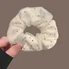 Diadema de Malla con Lunares de Gama Alta Anillo de Intestino Delgado Diadema Francesa Goma Elástica para el Cabello Flor de Cabello Moño Cuerda para Cola de Cabello de Celebridad de Internet