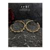 Aretes de Cobre al Mayoreo Aguja de Plata 925 Aretes Retro Anillo Francés en Forma de C Nicho Femenino Exagerado Aretes de Lujo Accesible Moda