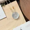 Pingente de Pedra Olho de Gato Colorido em Forma de Cabaça Joia Corrente para Clavícula de Cabaça Rosa Presente para Amigas Pingente de Boa Sorte