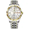 Reloj para Hombre Binbond, Luminoso, Resistente al Agua, Moda de Negocios, Reloj de Cuarzo con Forma de Diamante, Venta al por Mayor Transfronteriza
