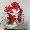 Simulación Boda China Nueva Arreglo de Boda Arreglo Rojo Fondo Rojo Material de Flores Banquete de Bodas de Nicho Arte Floral de Simulación