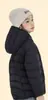 Nueva chaqueta corta acolchada con capucha 90% plumón de pato blanco para niños 2026, unisex, abrigo cálido de otoño e invierno