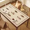 Jogo americano estilo wabi-sabi para mesa de jantar, à prova de óleo, à prova d'água, resistente ao calor, resistente a altas temperaturas, fácil de limpar, luxo leve, toque sofisticado, novo modelo 2026 toalha de mesa para mesa de centro