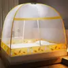 Mosquitero para Yurta Mongol sin Instalación para Camas Individuales/Dobles, Uso en Casa de 2.0 m, Plegable de 1.8 m, para Dormitorio de 1.2 m, Mosquitero Engrosado y Densificado