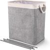Cesta de roupa estilo novo com suporte de haste de algodão corda portátil quadrado sujo cesta de roupas espessas EVA dupla cor 1398