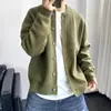Stock listo de fábrica: Nuevos cárdigans de otoño/invierno para hombre, estilo coreano, modernos, versátiles, casuales, de color liso y con un ambiente relajado y despreocupado