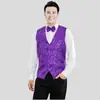 Comércio Exterior Europeu e Americano Transfronteiriço Colete Masculino de Alta Densidade com Lantejoulas Pequenas Colete para Performance de Palco Colete para Performance de Dança Colete Masculino