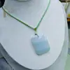 Colgante de Jade Verde Tianshan de la Paz Hebilla de Paz de Jade Natural de Xinjiang Colgante de Jade con Forma de Pan Adorno de Colgante de Jade
