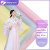 Novo organza com bolinhas atacado tecido liso com glitter tecido fio de cetim Qingfeng tecido Hanfu moderno primavera e verão