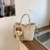 Bolsa Cesta de Legumes Rosa Delicada de Mão para Mulheres, Novo Modelo 2026, Bolsa Balde de Alta Qualidade para o Dia a Dia, Bolsa de Ombro Único Transversal
