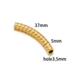 Pingente Rosqueado de Cotovelo 37mm Banhado a Ouro 18K de Aço Inoxidável DIY Moda Colar Pulseira Acessórios de Joias Lote Transfronteiriço