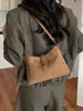 Bolso de axila de cuero esmerilado de gran capacidad, simple y elegante, transfronterizo para mujer, nuevo modelo 2026, bolso de hombro tipo cubo, bolso cruzado