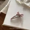 Presilha de Cabelo Rosa de Bolinhas Estilo Francês Retrô com Laço, Acessório de Cabelo Elegante e Fashion de Gás Meio Preso para Primavera e Verão para Mulheres