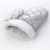Luvas Espessas de Algodão Puro para Micro-ondas Luvas de Isolamento Térmico de Alta Temperatura Luvas Anti-queimadura para Assar no Forno Luvas de Assar