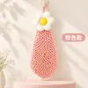 Toalla de mano Plumeria, con un lindo diseño floral, con un cordón creativo, adecuada tanto para el baño como para la cocina, y muy absorbente