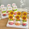 Dia do Professor 2025 Decoração de Cupcake Flor Pequena Plug-in Girassol Cartão Feliz Feriado para Professor Acessórios Plug-in