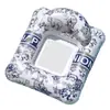 Cama Inflable Flotante de Sirena de Ensueño con Dosel para Adultos y Niños, Flotador Inflable para Agua con Respaldo, Sillón Lounge para Piscina al Aire Libre