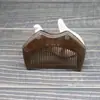 Peine de Sándalo Dorado para Uso en Casa, Peine Tallado de Mango Largo, Peine de Dientes Finos para Cabello Largo, Regalo Unisex, Peine de Sándalo al por Mayor
