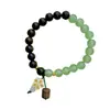 Pulseira de Contas de Vidro e Sândalo Preto Natural para Homens e Mulheres, Contas de Sândalo para Meditação, Contas de Oração Budistas, Contas de Madeira no Atacado