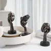 Adornos Modernos Minimalistas Transfronterizos, Escultura El Silencio es Oro, Decoración Artesanal Estilo Europeo para Oficina Sala de Estar