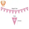 Serie de Fiesta de Bienvenida al Bebé Banderín Triangular Accesorios para Fiesta Suministros de Decoración para Fiesta