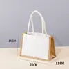 Bolsas personalizadas lisas de algodón-lino-yute, bolsas de regalo para bodas, bolsas de mano de lino de alta gama, bolsas de compras