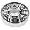 Em Estoque Anel de Mousse de Aço Inoxidável 304 Forma Redonda para Bolo Cortador de Massa de Pastelaria Molde para Assar Donut Molde para Biscoito