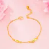 Pulseira Borboleta Imitação Ouro 24K de Luxo Leve, Estilo Coreano, Doce e na Moda para Meninas, Popular em Transmissões Ao Vivo, Banhada a Ouro, Atacado, Dropshipping Disponível