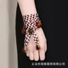 Bufanda de Seda de Moda Vintage con Estilo de Nicho, Accesorio de Pulsera, Cinta de Bufanda para Cuello Ajustable con Cuentas de Lujo Ligero de Moda