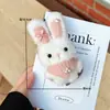 Colgante de Peluche Conejito Dulce Muñeco de Conejo Lindo Adorno Colgante Encanto de Bolso Corazón Femenino Muñeca Pareja CP Regalo Pequeño
