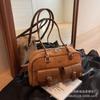 Bolso para axila con textura retro para mujer 2026 Otoño Nuevo Bolso de mano de nicho Bolso de bolos Gran capacidad Bolso de viaje