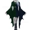 Transfronteiriço 2023 outono Europeu e Americano Amazon desejo Novo vestido de Halloween vestido irregular de manga comprida estampado