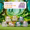 Shan Hai Yun Xu Raposa de Nove Caudas Flocada Caixa Surpresa Celebridade da Internet Estilo Chinês Raposa Espiritual Boneco Flocado Brinquedo da Moda Figura de Mesa Ornamento