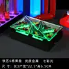 Estante de barra led luminoso para platos de frutas barra transparente plato de frutas creativo de tres niveles plato para postres frutas bocadillos compartimento comercial