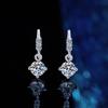 Aretes de Moissanita de Plata Esterlina S925, Lujo Accesible, Aretes Inteligentes con Borla, de Alta Gama, Simples, Modernos y Versátiles