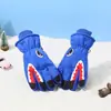 Luvas de esqui infantis para meninas, de algodão fofo, quentes, forradas com fleece, espessadas, para idades de 7 a 13 anos, para brincar na neve, luvas de inverno à prova de frio para meninos