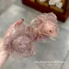 Suave Super Hada Malla Flor de Rosa Goma para el Cabello Goma para el Cabello en la Parte Posterior de la Cabeza Cuerda para la Cabeza con Pedrería Atmósfera Alta Clase Suave Cuerda Versátil