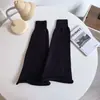 Aquecedores de perna emagrecedores estilo Y2K hot girl, novas meias quentes de tricô para outono e inverno com boca de sino, meias versáteis de cor sólida para usar em camadas