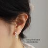 Pendientes pequeños de perla de uva con aguja de plata 925, pendientes sencillos de temperamento francés, de nicho de alta clase para mujer, de uso diario, combinables y elegantes.