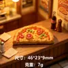Bandeja de pizza simulada modelo de comida accesorios para escena en miniatura adornos accesorios DIY imanes para refrigerador