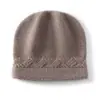 Venta al por mayor de fábrica Cachemira Transfronterizo Otoño/Invierno Color Sólido Jacquard Engrosado Protección contra el Frío Calidez Unisex Protección para los Oídos Versátil Turbante Sombrero