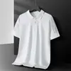 Envío RápidoCamisa Polo Casual de Manga Corta para Hombre, Cuello Campana, Top Holgado Transpirable de Verano, Versátil