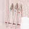 Frente ruso cónico pelador pequeño de bolsillo cabeza de diamante para pulir uñas herramienta de pulido de uñas broca